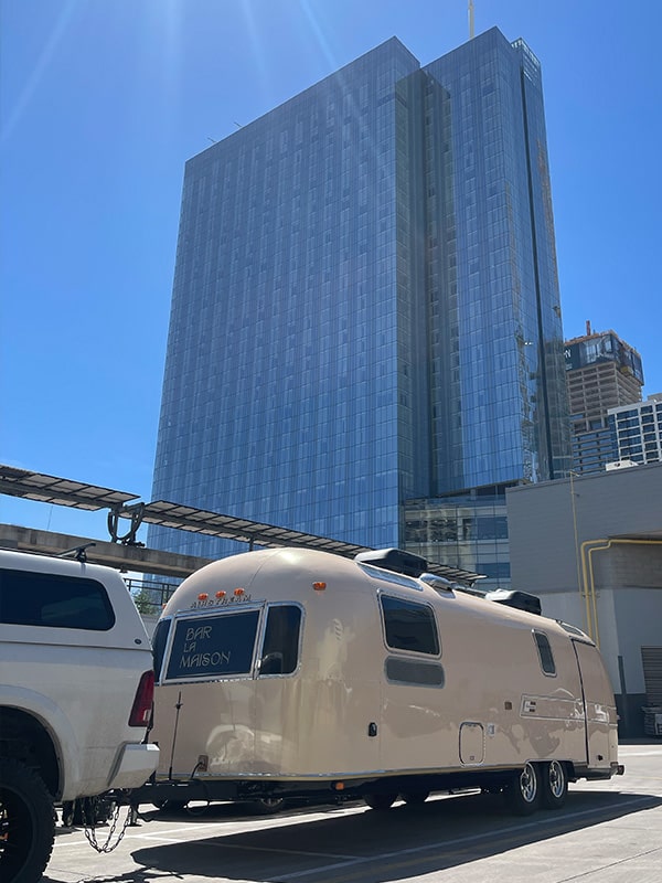 Mobile luxury bar on wheels