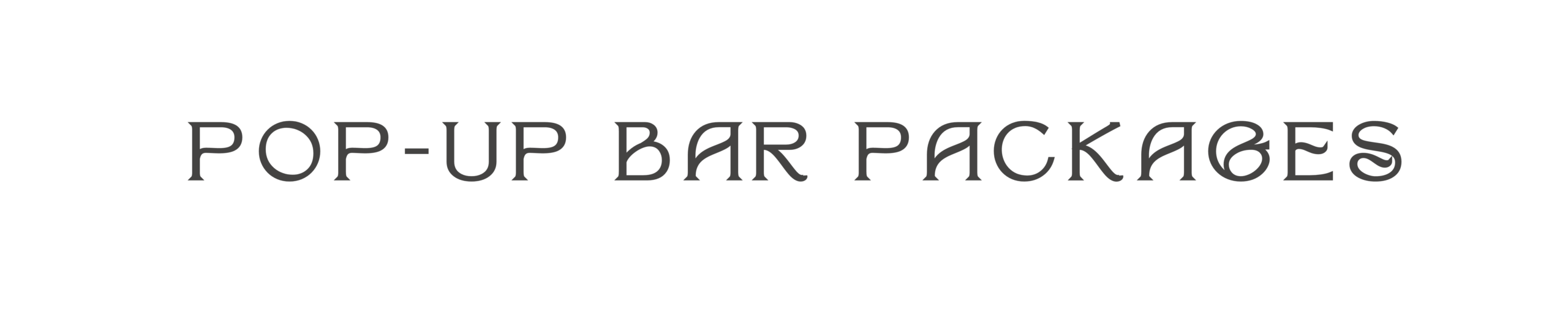 Pop Up Bar Packages